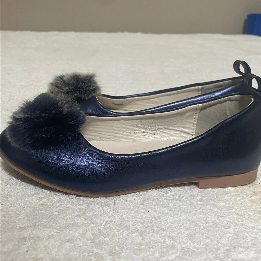 Nanette Lepore Blue Dress Shoes with Furry Pom-Poms